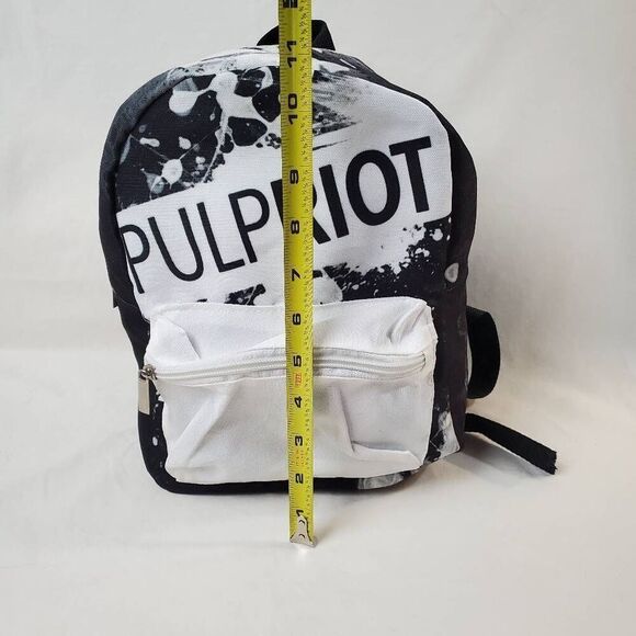PulpRiot Black/White Small Back Pack Bag 11" - Picture 5 of 7